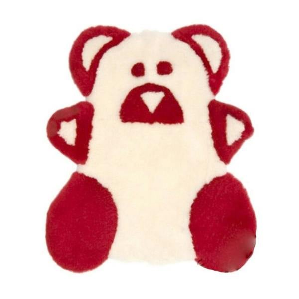 Eastern Counties Leather Sheepskin Teddy Bear Rug - Red - 