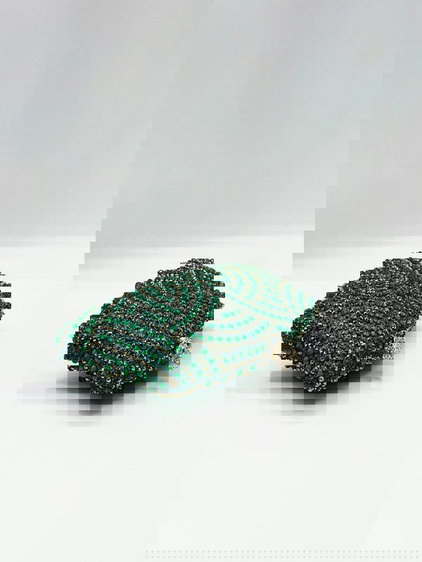 SVNX Embellished Clutch Bag In Green