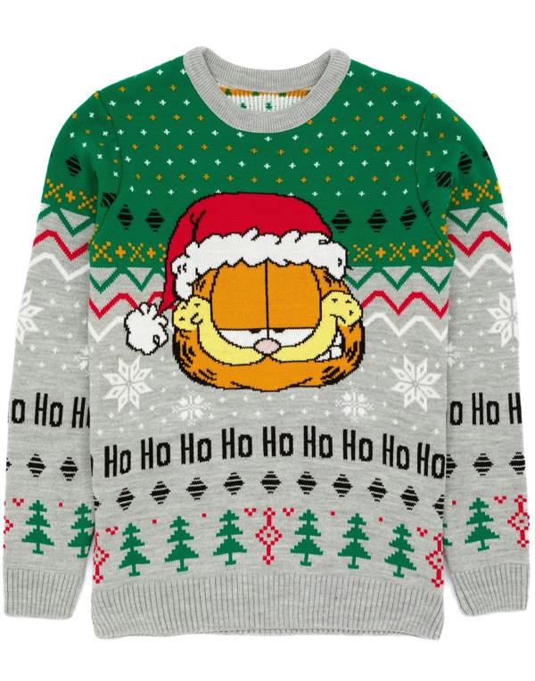 Garfield Mens Grey Character Christmas Jumper