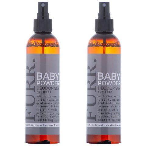 FURR Baby Powder Dog Deodoriser Spray 500ml Natural Odour Neutraliser with Aloe Vera & Vitamin E Puppy Safe from 6 Weeks
