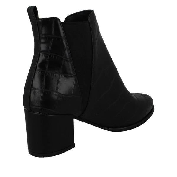 Spot On Ladies Spot On Mid Chunky Heel Ankle Boots F51090