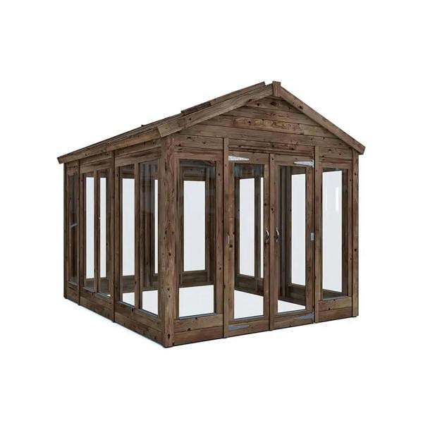 Dunster House Growzilla Wooden Greenhouse W2.4m x D3.0m / W8' x D10' with 4mm Glass and Automatic Vent Opener