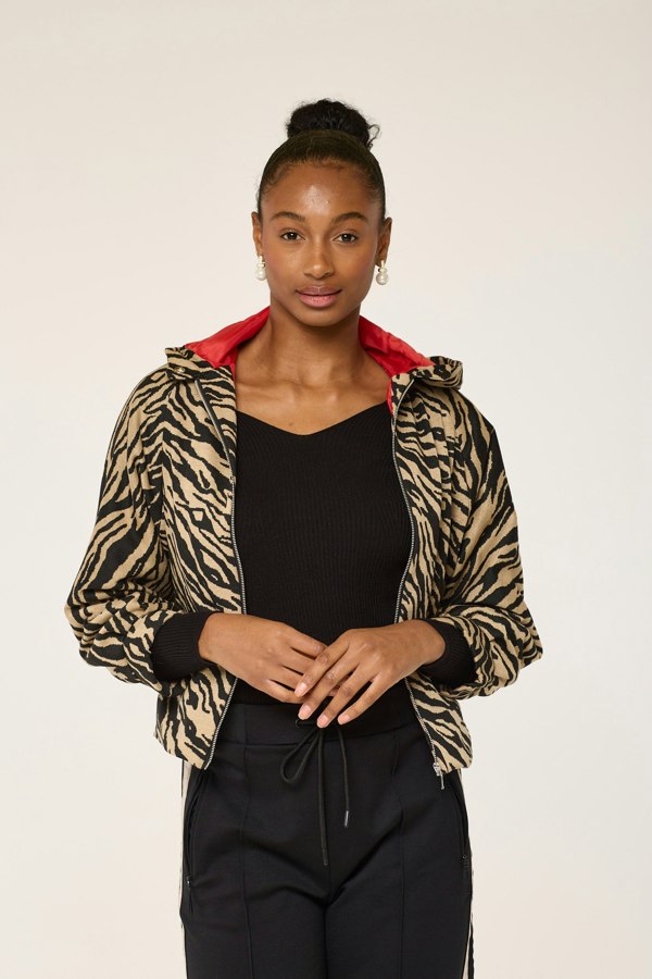 Lioness by TF Camel Zebra Hoodie