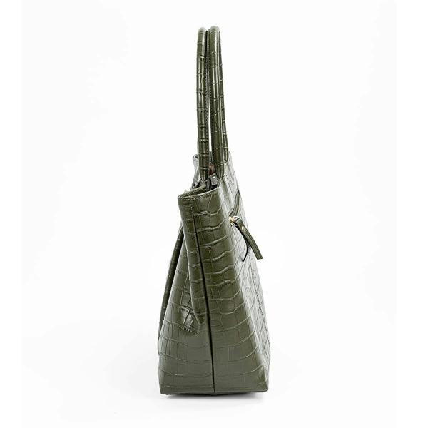 Pia Ready for Refinement Olive Leather Tote Bag