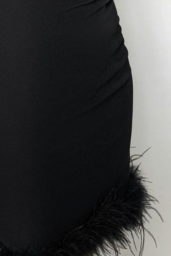WOVCOR Fitted Sparkling Stone Embellished Woven Short Dress