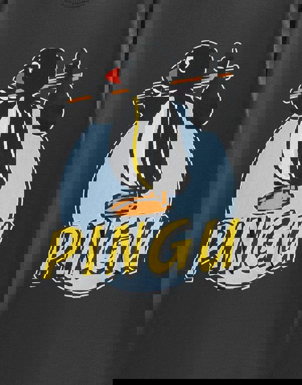 Pingu Unisex Grey Retro Short Sleeved T-Shirt