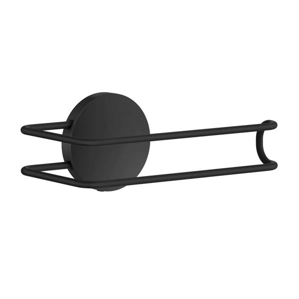 Black stainless steel toilet roll holder