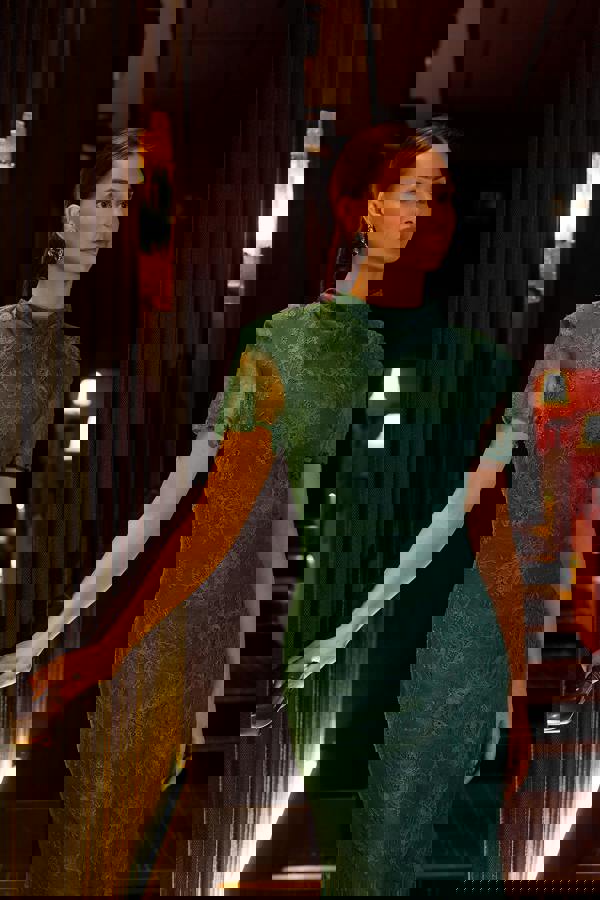 GWD Gracie Green Lace Maxi Dress