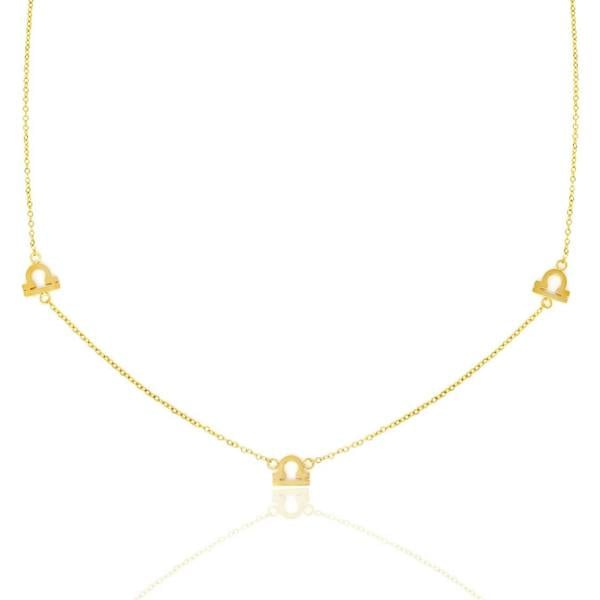 Say It With Libra Necklace - Yellow Gold Plated