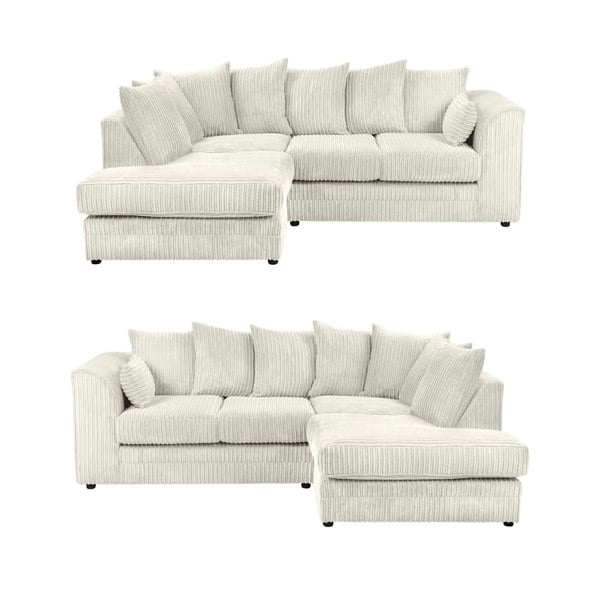 Dylan jumbo cord cream corner sofa