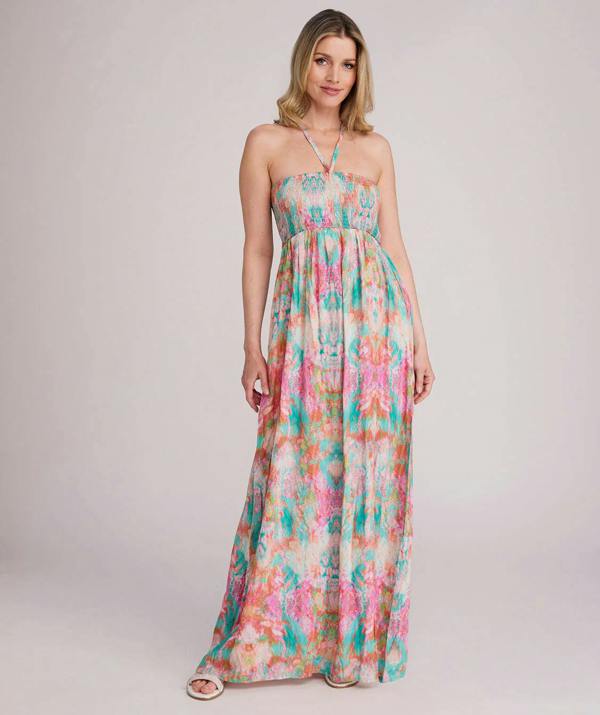 Pia Rossini Maldives - Halter Neck Maxi Beach Dress