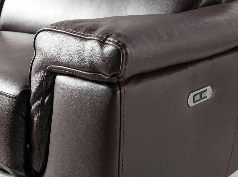 Angel Cerdá Relax sofa in chocolate brown leather 6050/6051