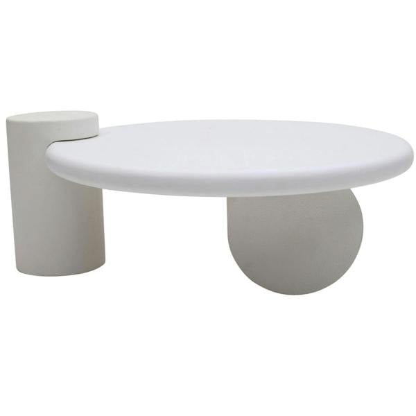 Wyld Haus Atlanta White Abstract Round Coffee Table
