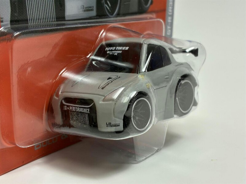 MCSlots Nissan GT-R R35 LB Works Type 1 Rear Wing 1 Matte Grey Qube Carz 6cm QZ00201BL