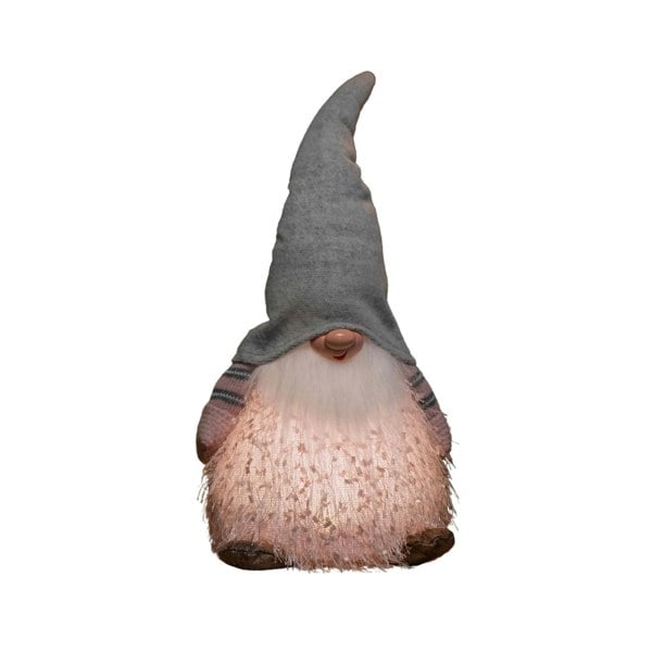 Samuel Alexander 30cm Christmas Male Gonk with LED Light - Grey Hat