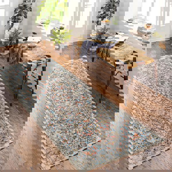 Livabliss Huntington Beach-Vintage Blue Beige Orange In- & Outdoor Rug