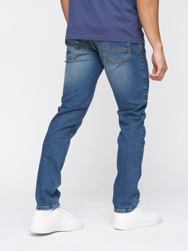 Crosshatch Buraca Slim Fit Denim Jeans Stone Wash