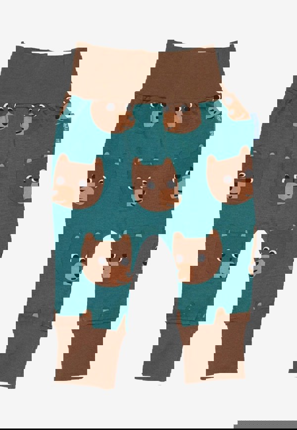 Organic Brown Bear Print Yoga Pants - Toby Tiger