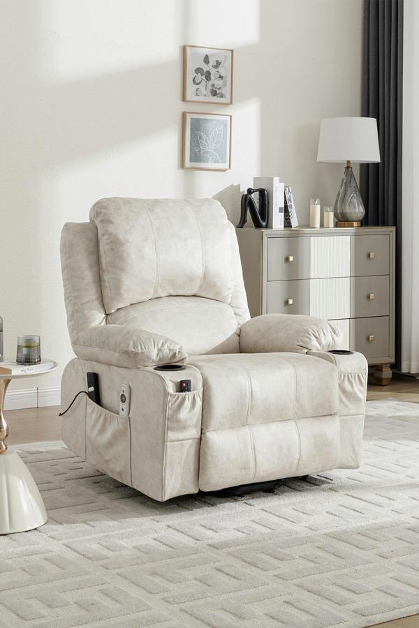 Living and Home Electric Single-Seat Recliner Chair with Heating & Massage Function