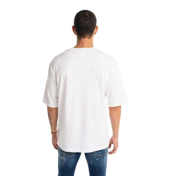 DSquared2 Mens Bloody Sweat Tears T-Shirt - Pure White - 