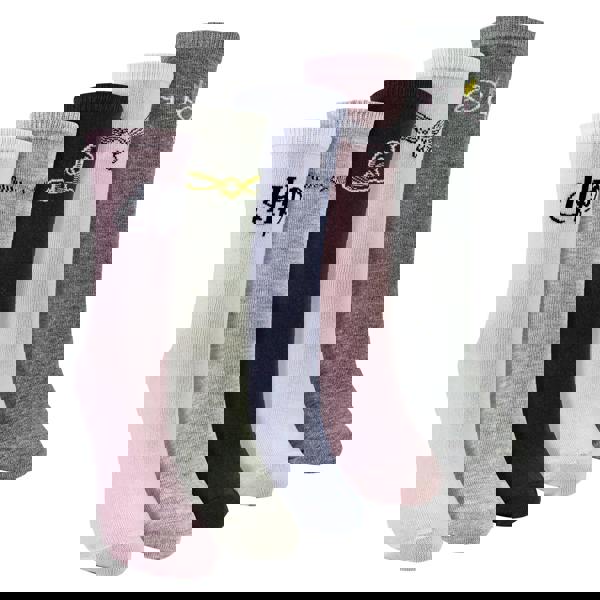 Harry Potter 5 Pairs Ladies Cotton Novelty Socks - Harry Potter Pattern Comfortable Socks