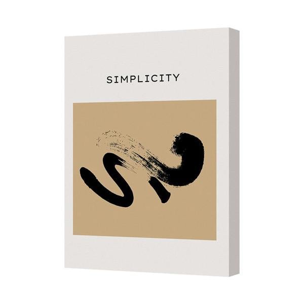 Benjamin Tate Design Canvas Art Print Simplicity Abstract Black Brushstroke Artwork