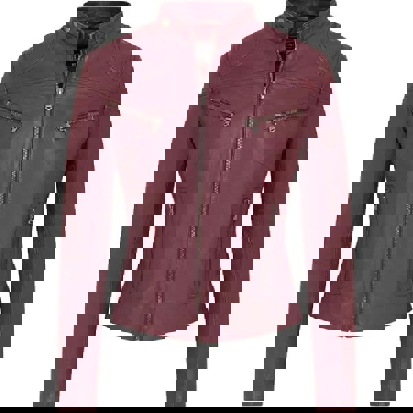 Leather Company Women's Real Leather Classic Racer Style Biker Jacket