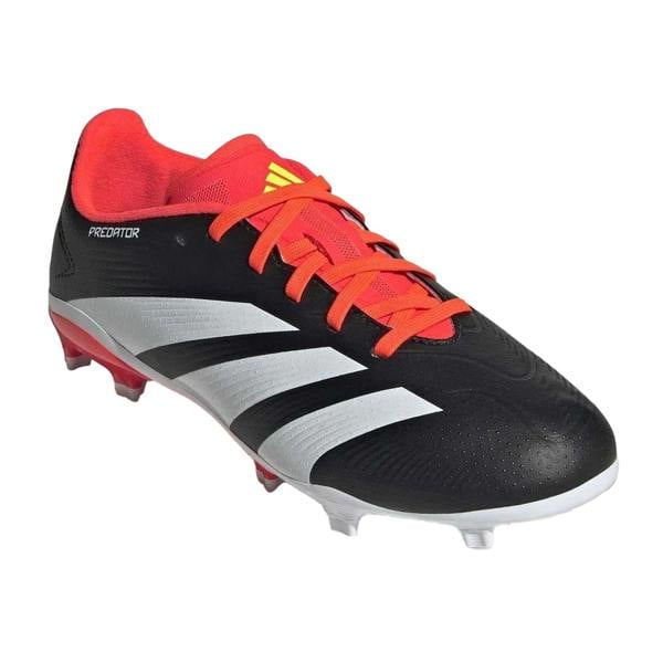 Adidas Childrens/Kids Predator 24 League Firm Ground Football Boots - Black/White/Red - 