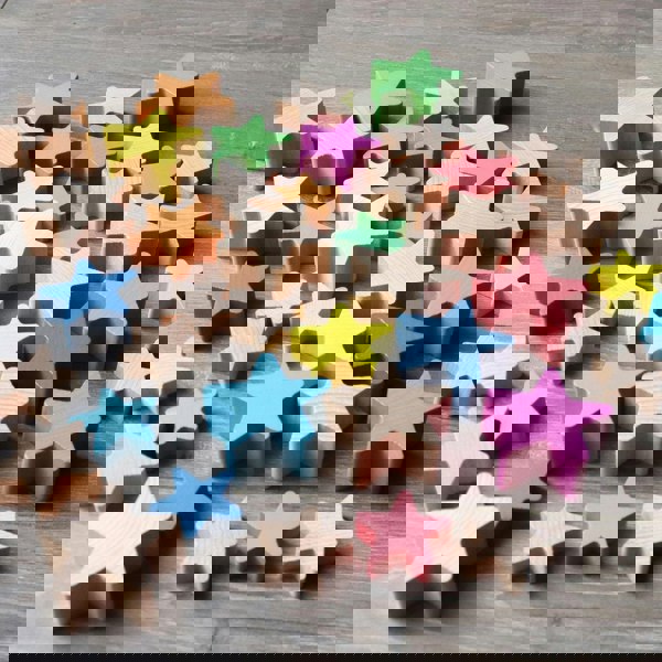 tickit Natural Wooden Stars