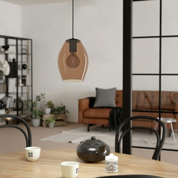 EGLO Estanys 1 Vintage Industrial Pendant Light WBS