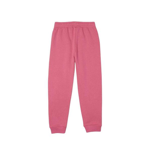 Lacoste Girls Organic Cotton Embroidered Logo Joggers - Pink - 