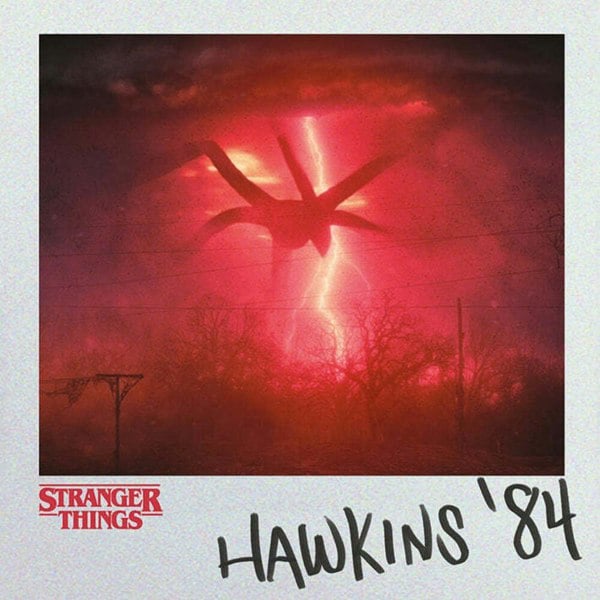 Stranger Things Hawkins ´84 Canvas Print - Red/Black/Off White