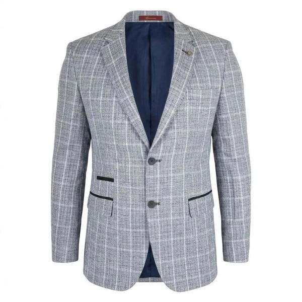 TruClothing IM11 - Men's Check Slim Fit Two-Button Blazer