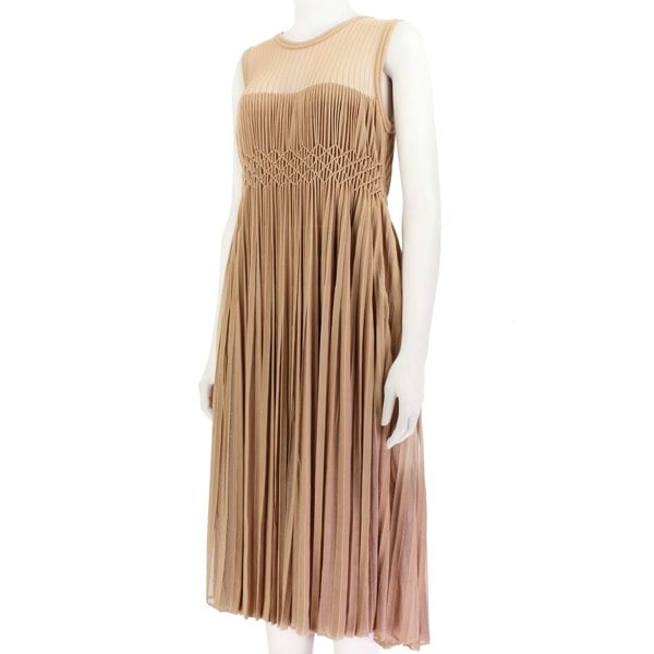 Alaia luxurious origami midi dress in a signature blush tone