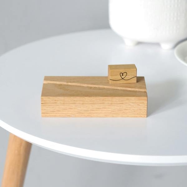 MijMoj Design Personalised Oak Picture Holder with Photo Print Option