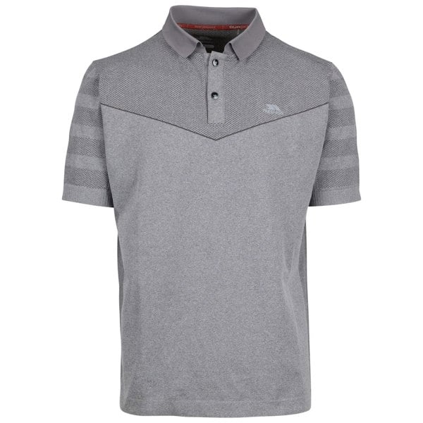 Trespass Mens Nab TP75 Active Polo Shirt - Grey Marl