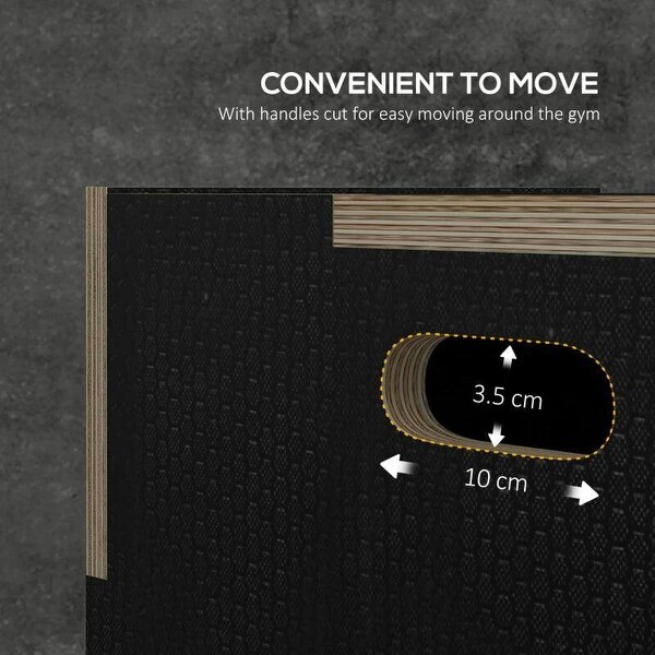 Multi-Faceted Jump Box, Wooden Step Up Box, for Home, Gym, Exercise, Black