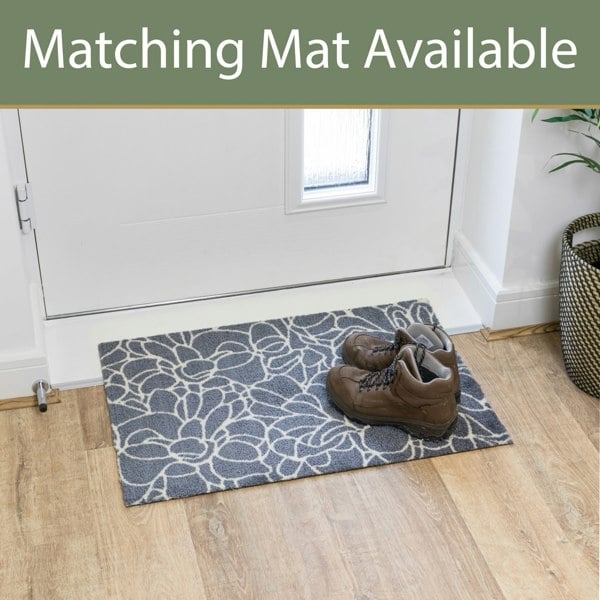 JVL Mega Mat Machine Washable Entrance Runner and Doormat Set, Floral