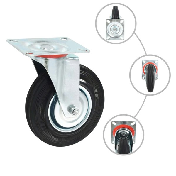 Berkfield 12 pcs Swivel Casters 125 mm