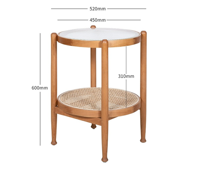 Weilai Concept Cement Coffee Table Set, Oak