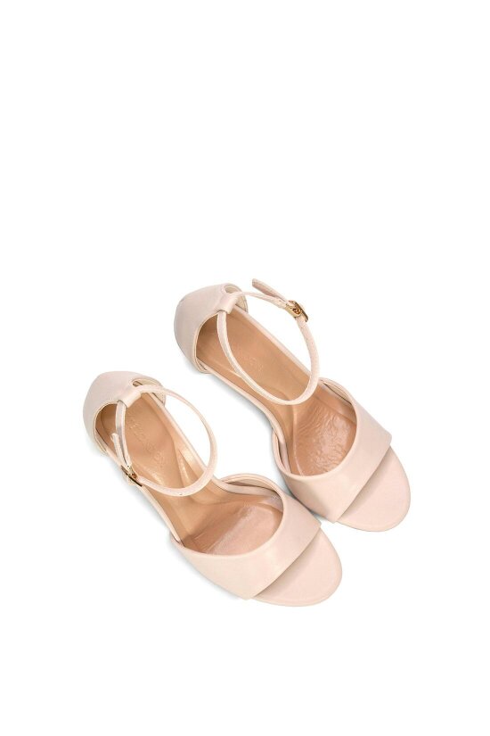 XY LONDON Stiletto Heel Open Toe Sandals With Ankle Strap