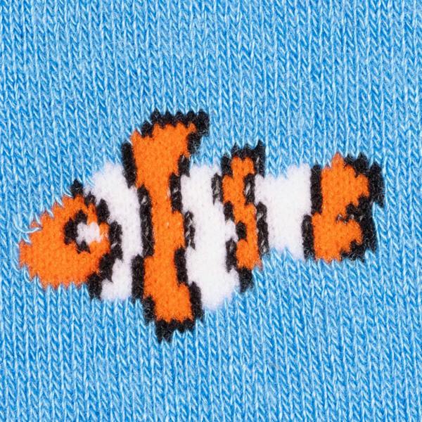 SWOLE PANDA Clown Fish Bamboo Socks, Sky Blue