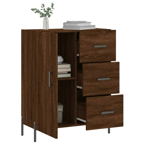 Berkfield Sideboard Brown Oak 69.5x34x90 cm Engineered Wood