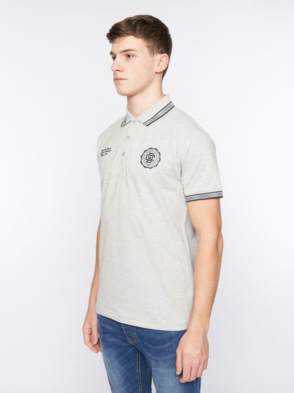 Duck and Cover Keyaan Polo - Grey Marl