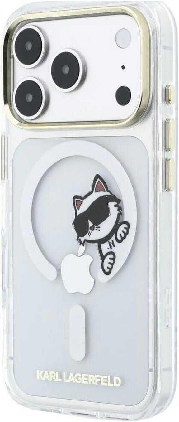 Karl Lagerfeld Peekaboo Logo Case with MagSafe for iPhone 17/18 Pro 6.3" Clear - KLHMP18L6HCPSCT