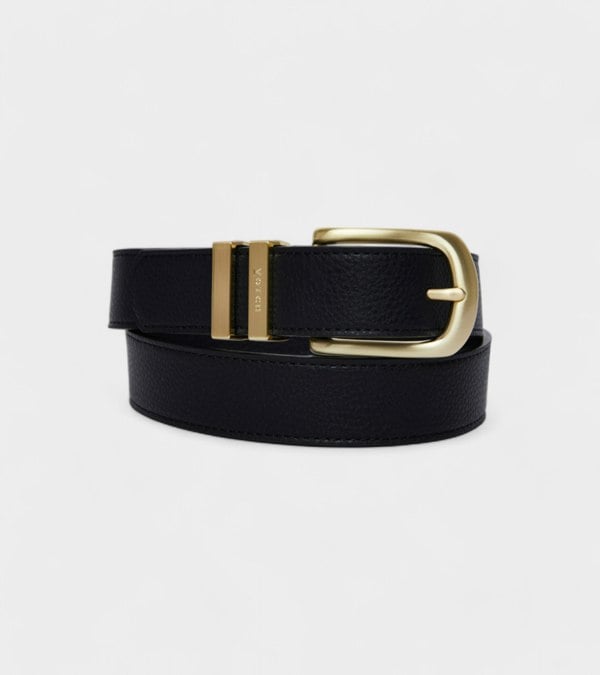 Votch Olive Vegan Bio-Based Bamboo Classic belt in black