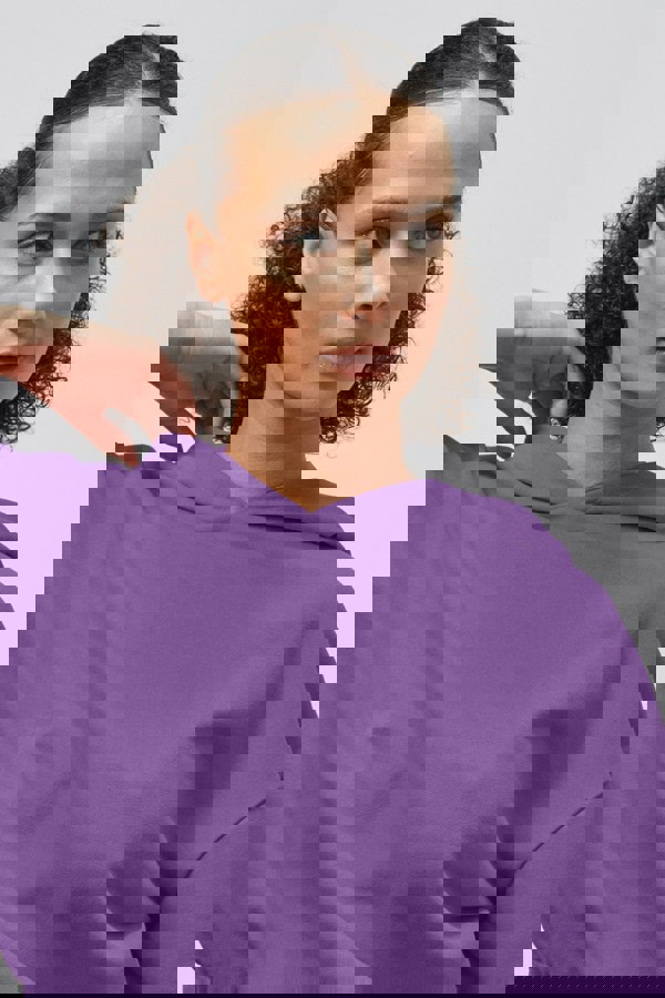 ENORSIA Jersey Hoodie With Elastic Waistband