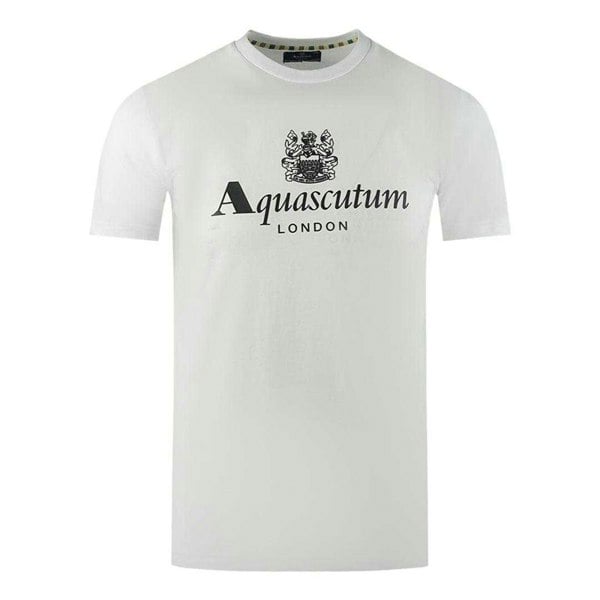 Aquascutum Mens London Aldis Logo T-Shirt - White