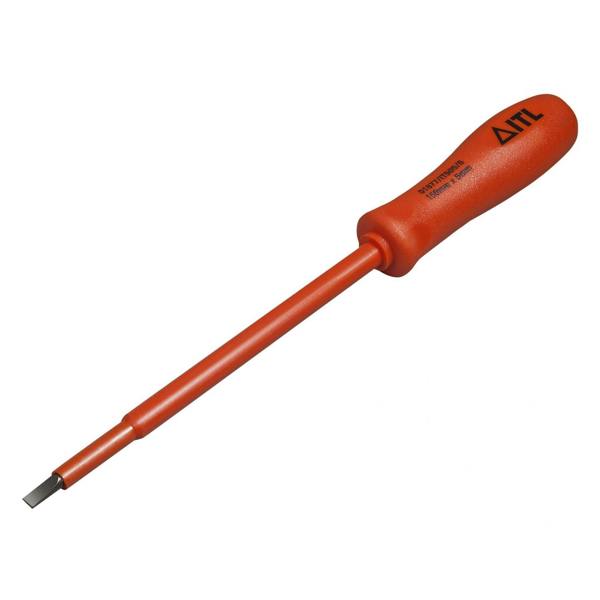 Itl Insulated Insulated Slim Slotted Screwdriver 150 X 8mm - Multi Colour - 