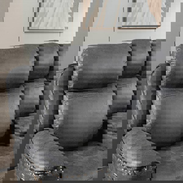 Techtronic Leather Like Smart Electric Reclining Corner Sofa - 3